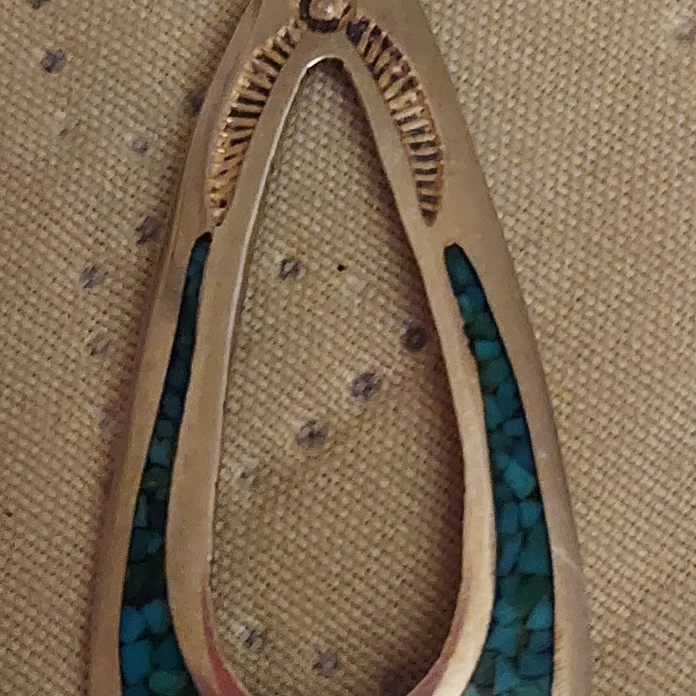 Silver & Turquoise Pendant/No Chain